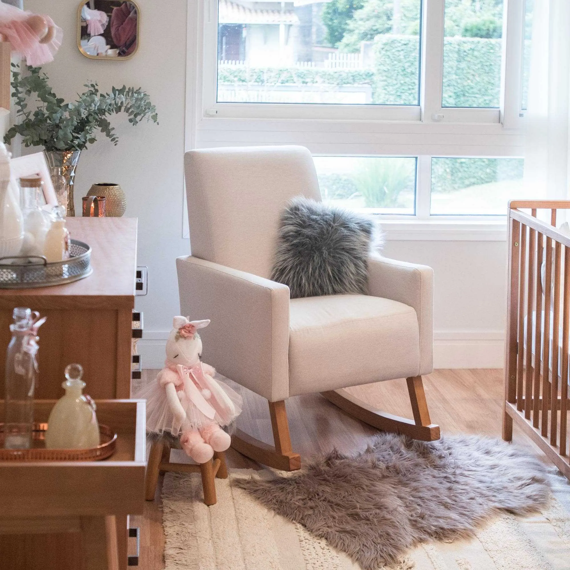 Poltrona de Amamentação Denver - Linho Bege